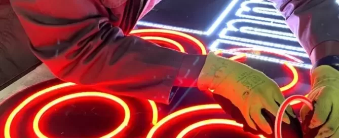 Exion Corp Demonstrating LED And Signage Solutions At Graphics, Print And Sign Expo