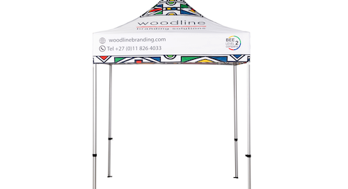 Woodline Branding Solutions Showcasing Gazebo, Umbrella And Branding Capabilities at Graphic, Print And Sign Cape Town Expo